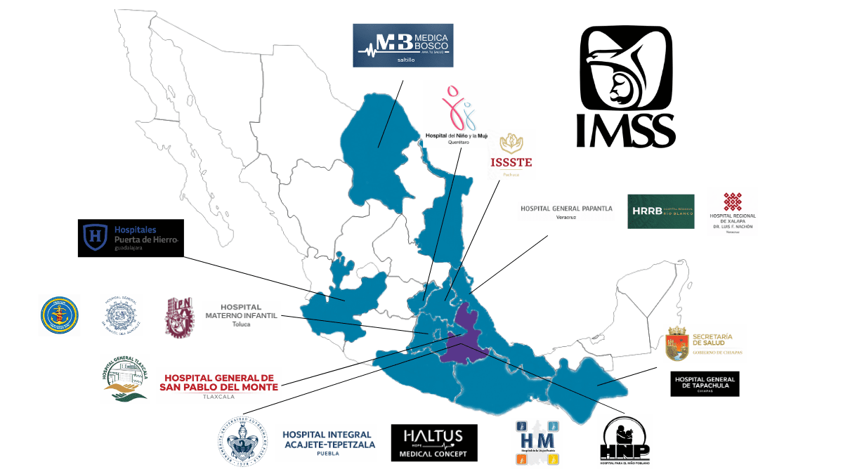 Mapa con Hospitales